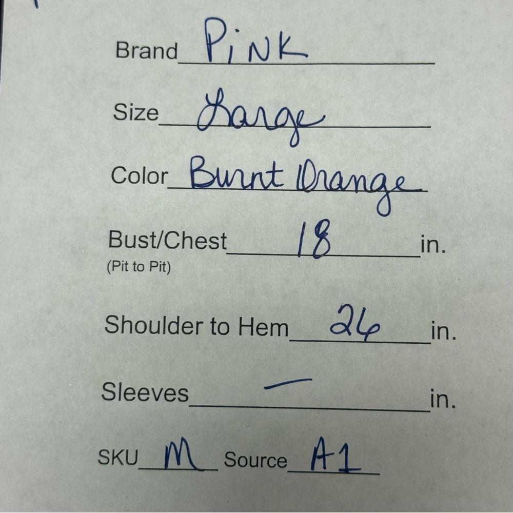 PINK Victoria’s Secret UT Burnt Orange Tank L | College Game Day Graphic Top - Picture 8 of 8